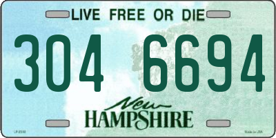NH license plate 3046694