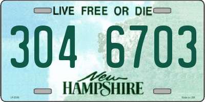 NH license plate 3046703
