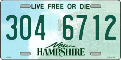 NH license plate 3046712