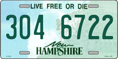 NH license plate 3046722