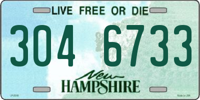 NH license plate 3046733