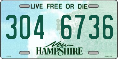 NH license plate 3046736