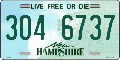 NH license plate 3046737