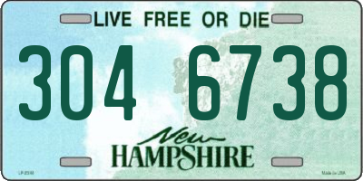 NH license plate 3046738