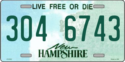 NH license plate 3046743