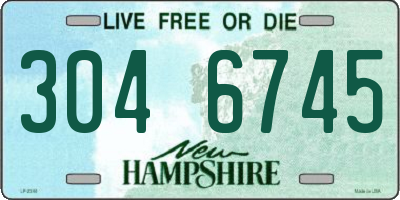 NH license plate 3046745