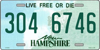 NH license plate 3046746