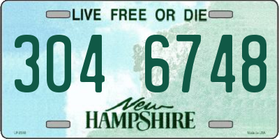 NH license plate 3046748