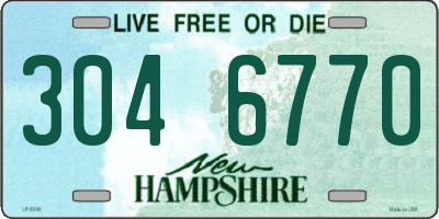 NH license plate 3046770
