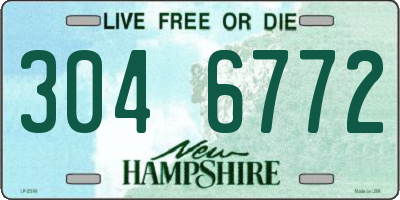 NH license plate 3046772