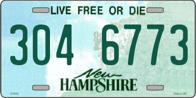 NH license plate 3046773