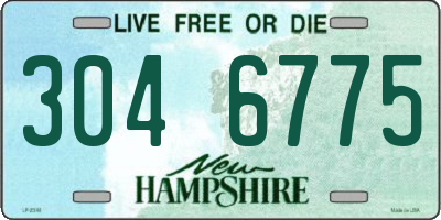 NH license plate 3046775