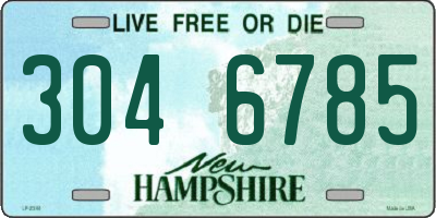 NH license plate 3046785