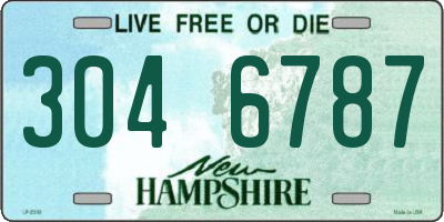 NH license plate 3046787