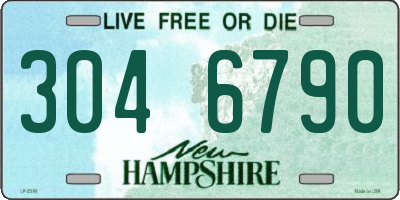 NH license plate 3046790