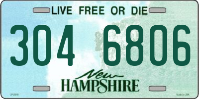 NH license plate 3046806