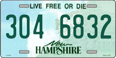 NH license plate 3046832