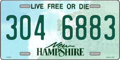 NH license plate 3046883