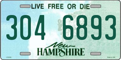 NH license plate 3046893