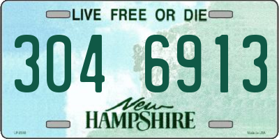 NH license plate 3046913