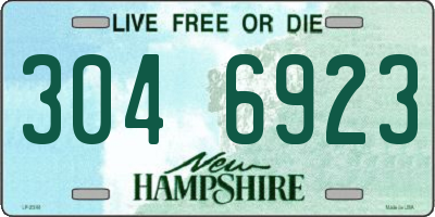 NH license plate 3046923