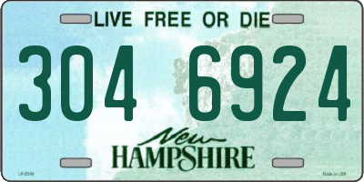 NH license plate 3046924