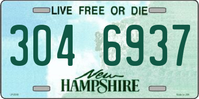 NH license plate 3046937