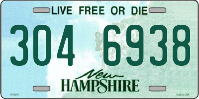 NH license plate 3046938