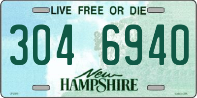 NH license plate 3046940
