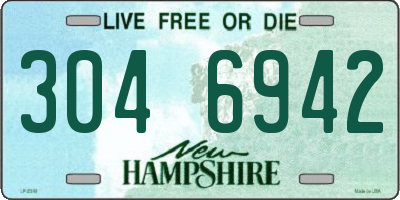 NH license plate 3046942