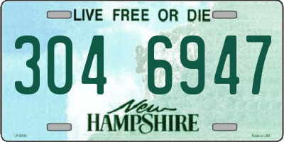NH license plate 3046947