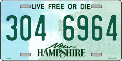 NH license plate 3046964