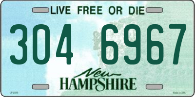 NH license plate 3046967
