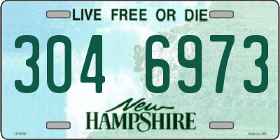 NH license plate 3046973