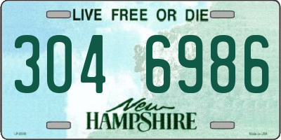 NH license plate 3046986