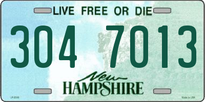 NH license plate 3047013