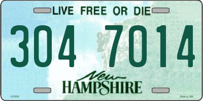 NH license plate 3047014