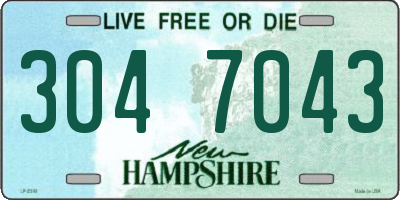NH license plate 3047043