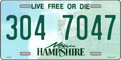 NH license plate 3047047