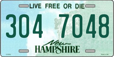 NH license plate 3047048