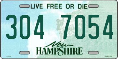 NH license plate 3047054
