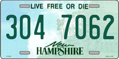 NH license plate 3047062