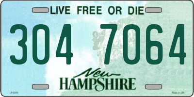 NH license plate 3047064