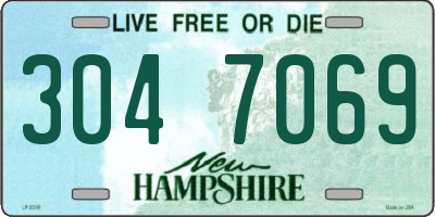 NH license plate 3047069