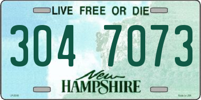 NH license plate 3047073