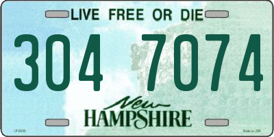 NH license plate 3047074