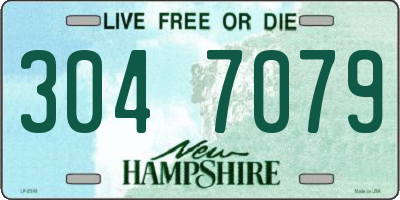 NH license plate 3047079