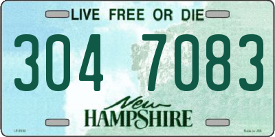 NH license plate 3047083