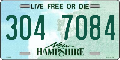 NH license plate 3047084