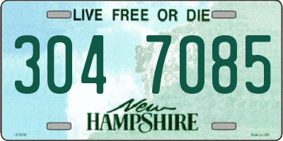 NH license plate 3047085